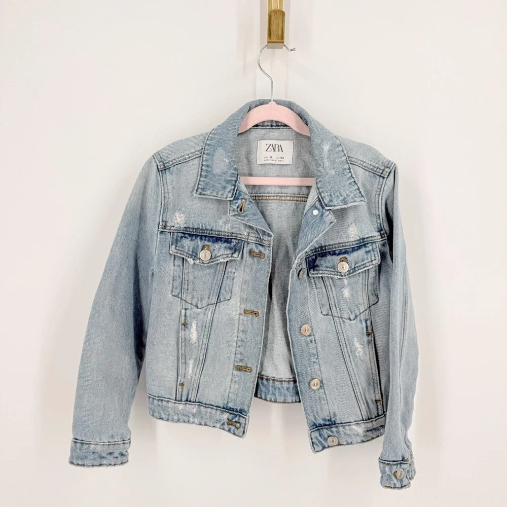 Zara Light Blue Jean Jacket for Kids
